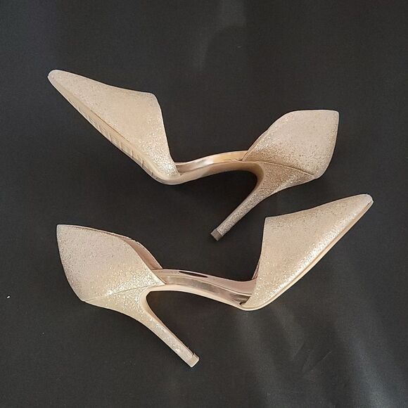 BRAND NEW CHINESE LAUNDRY POINTED TOE GOLD  SHIMMER GLITTER SHOES - Picture 13 of 16